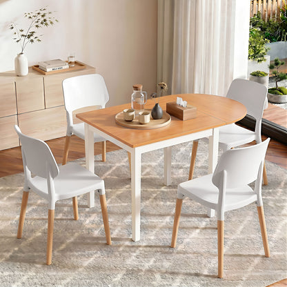 Drop-Leaf Dining Table 4 Chairs Set 5pc | HomeAndLiving