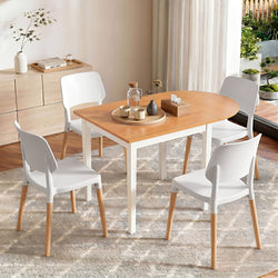 Drop-Leaf Dining Table 4 Chairs Set 5pc | HomeAndLiving
