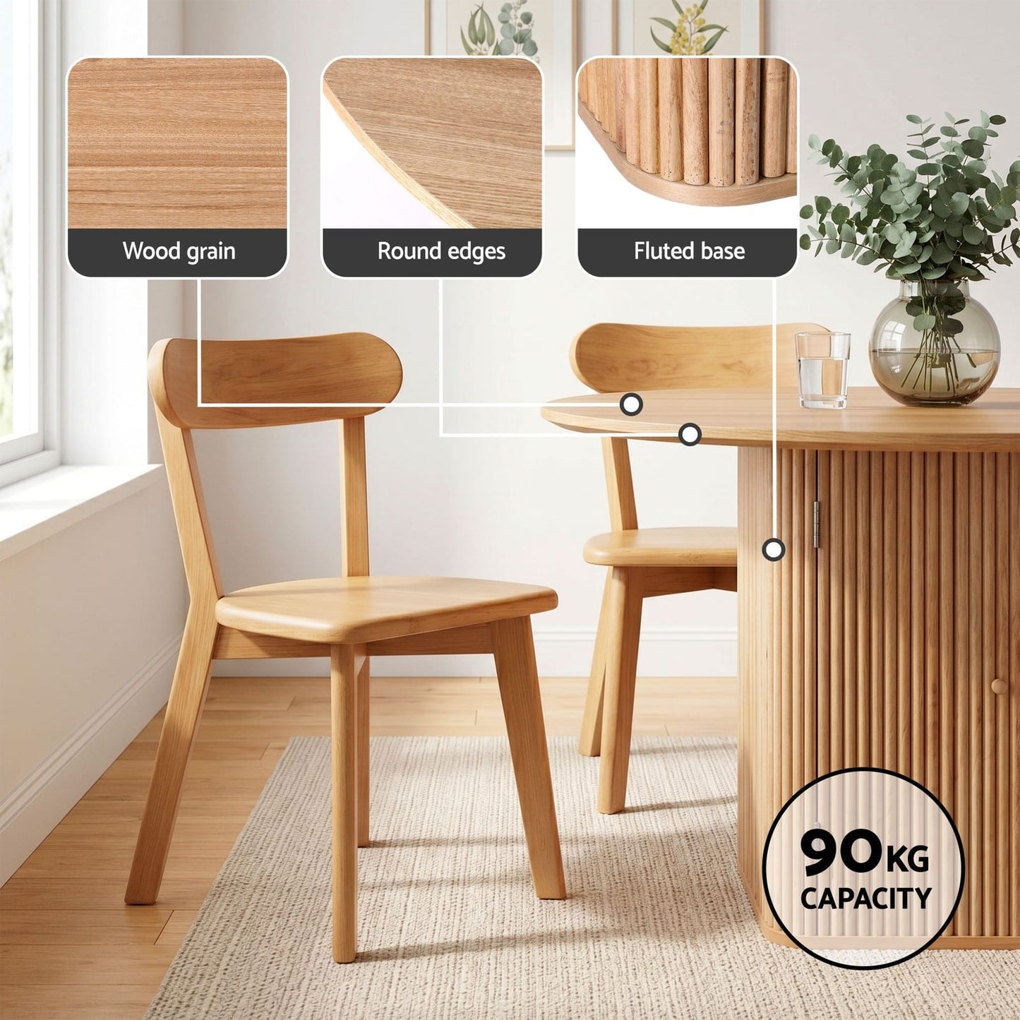 Dining Set Natural Timber King