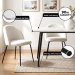 5-Piece Marble Dining Table Chair Set | HomeAndLiving
