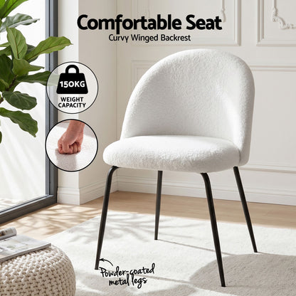 5-Piece Marble Dining Table Chair Set | HomeAndLiving - 6
