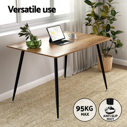 1 Dining Table and 4 Chairs Set Rectangle Metal