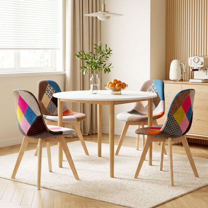 Round Dining Table 4 Chairs Set White | HomeAndLiving