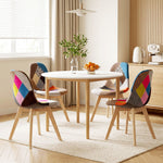 Round Dining Table 4 Chairs Set White | HomeAndLiving