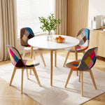 Round Dining Table 4 Chairs Set White | HomeAndLiving