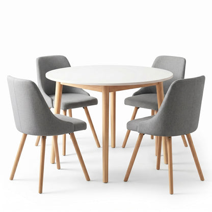 Round Dining Table Chairs Set 5 Piece | HomeAndLiving - 2