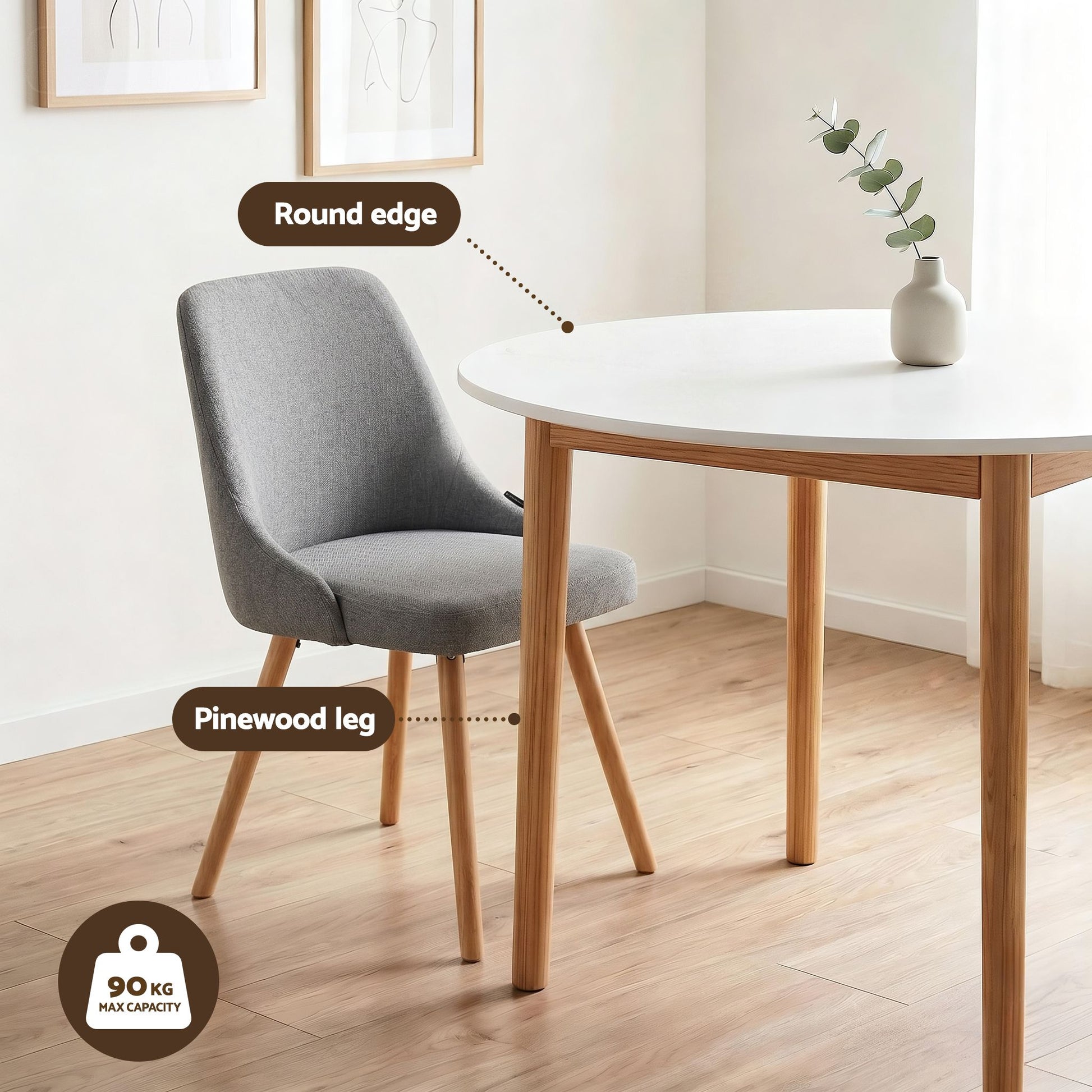Round Dining Table Chairs Set 5 Piece | HomeAndLiving - 6