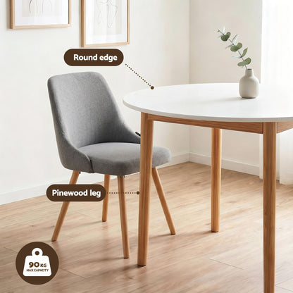 Round Dining Table Chairs Set 5 Piece | HomeAndLiving - 6