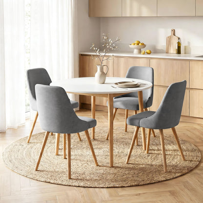 Round Dining Table Chairs Set 5 Piece | HomeAndLiving