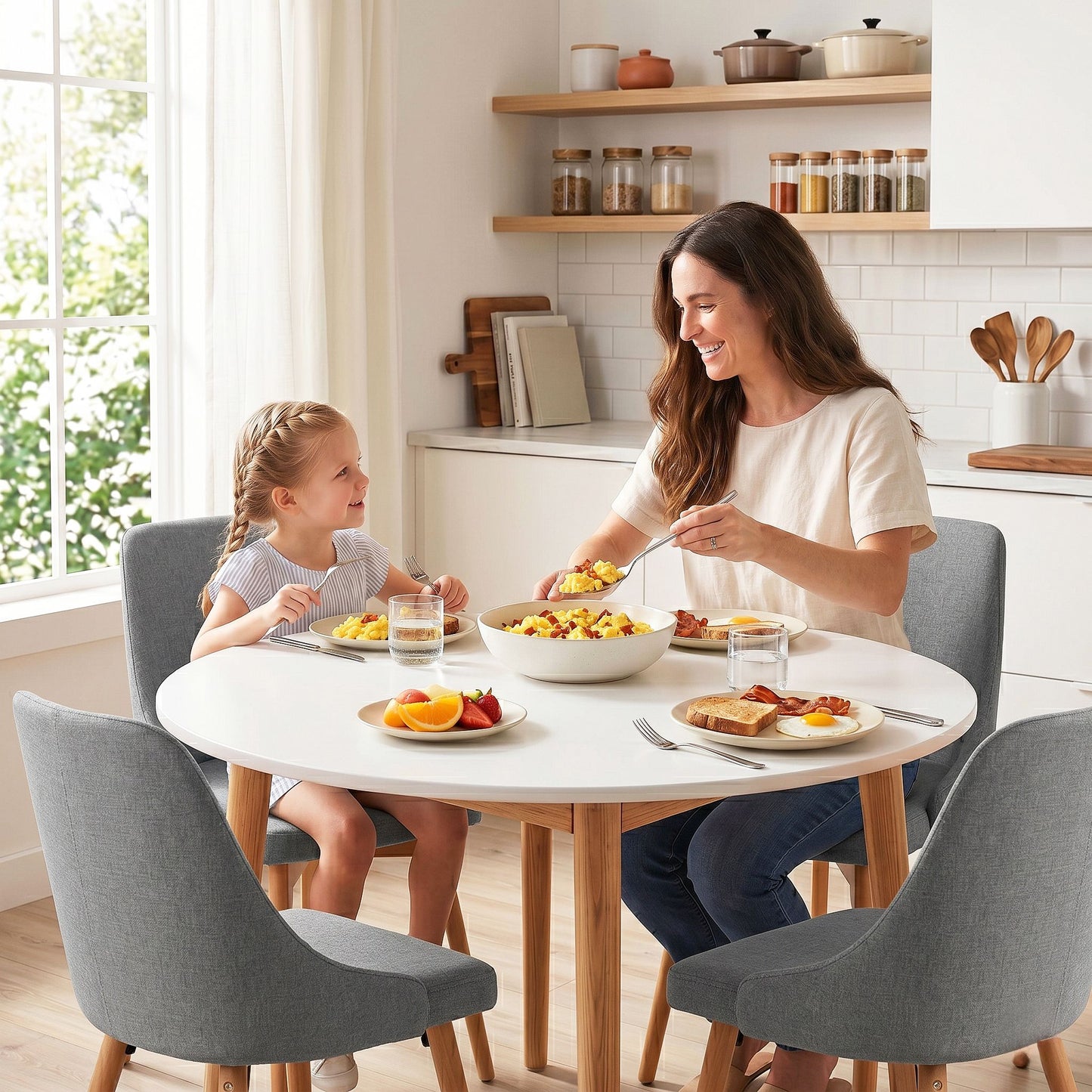 Round Dining Table Chairs Set 5 Piece | HomeAndLiving - 8