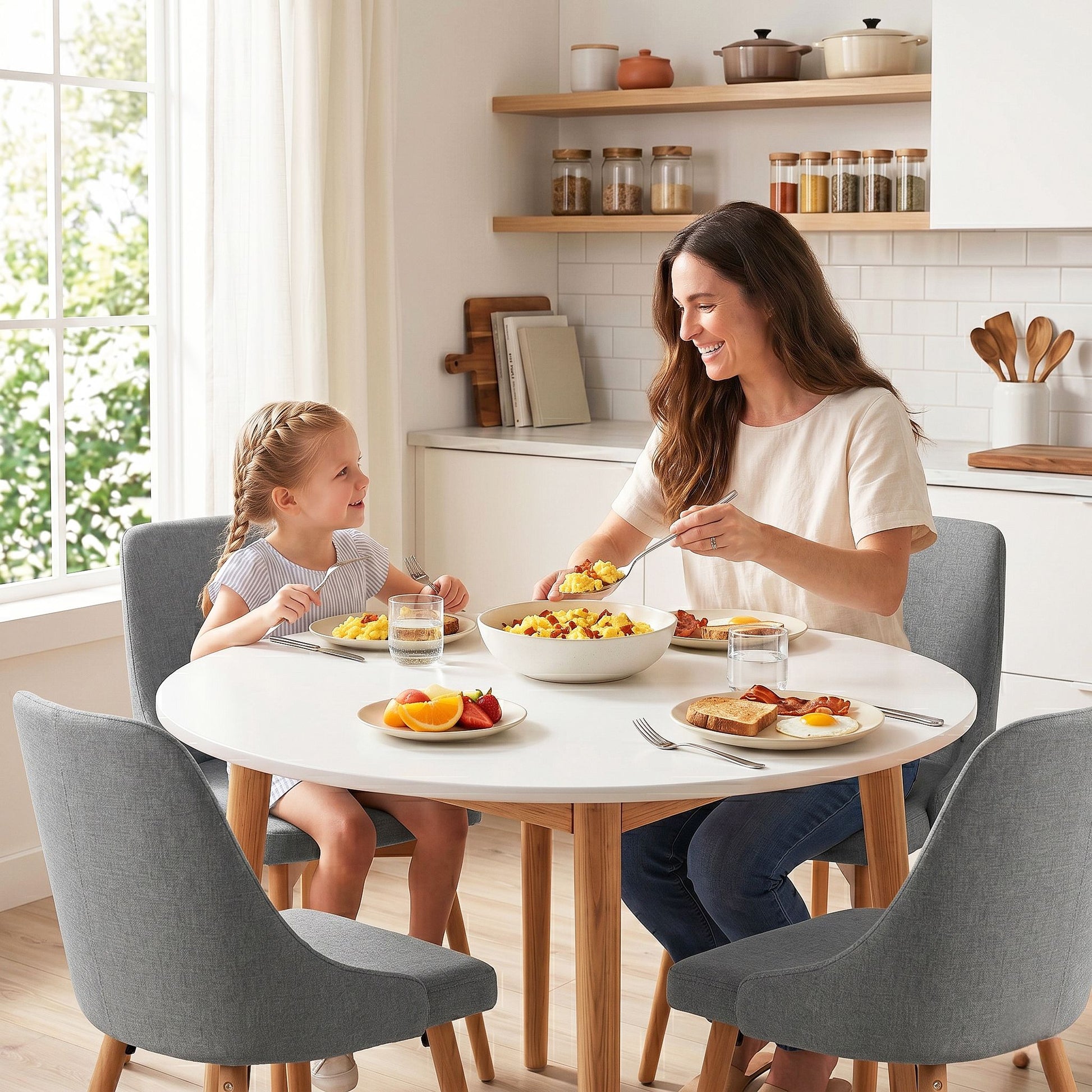 Round Dining Table Chairs Set 5 Piece | HomeAndLiving - 8