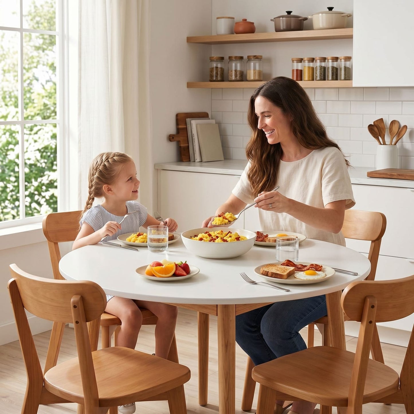 Round Dining Table Set Compact king