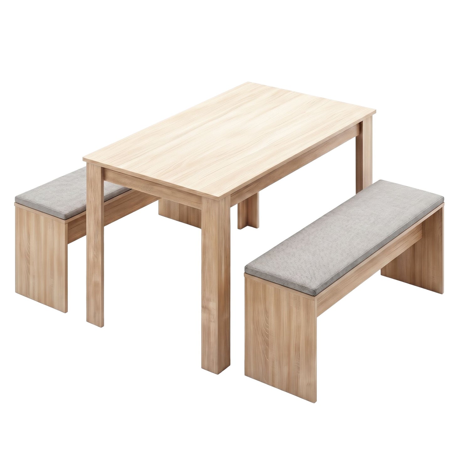 3 Piece Dining Set 120cm Oak Table Chairs | HomeAndLiving - 2