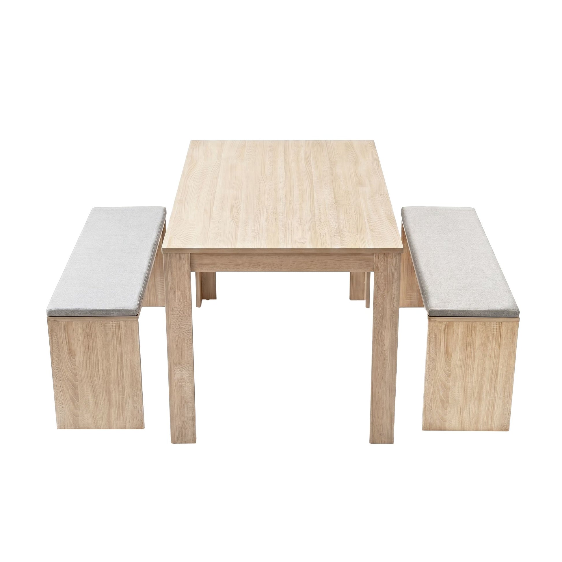 3 Piece Dining Set 120cm Oak Table Chairs | HomeAndLiving - 4