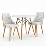 Round Dining Set 90cm 2 Seater White | HomeAndLiving