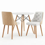 Round Dining Set 90cm 2 Seater White | HomeAndLiving