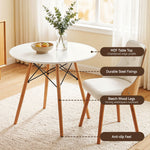 Round Dining Set 90cm 2 Seater White | HomeAndLiving