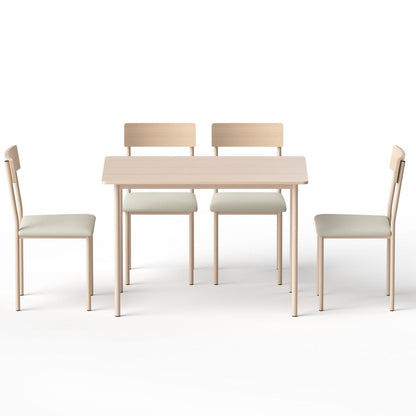 Compact Dining Set Natural 110x70x75cm