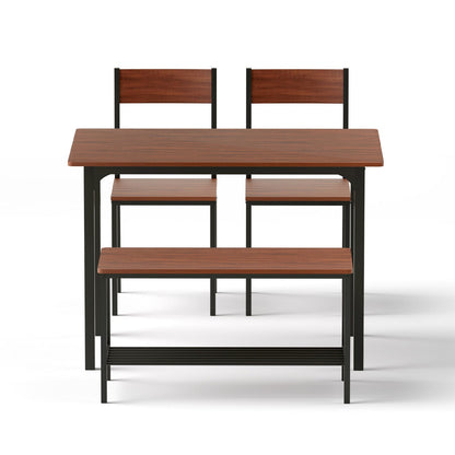 Dining Set With Storage Bench 110x70x76cm