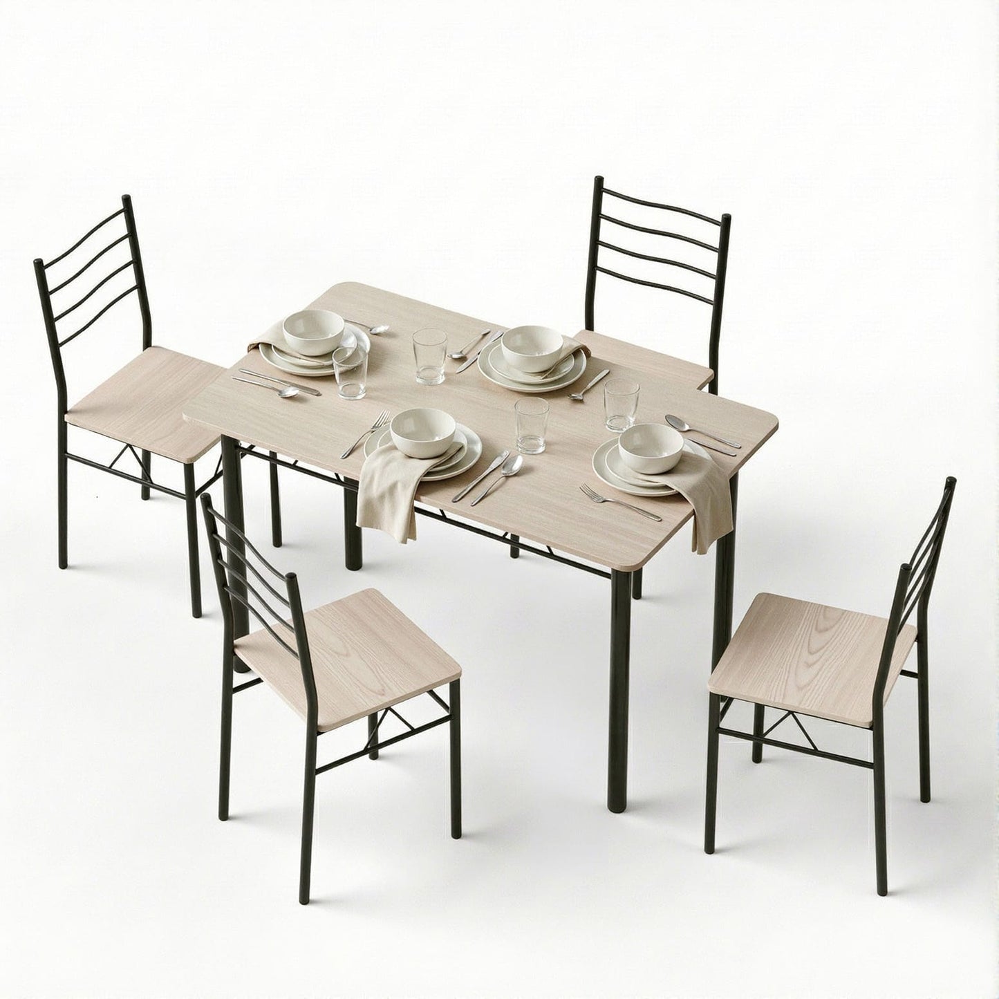 Modern Dining Set Compact 120x70x76cm