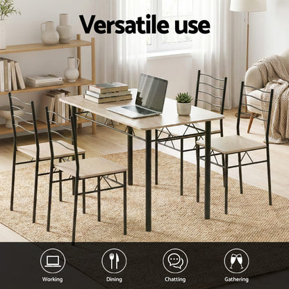 Modern Dining Set Compact 120x70x76cm