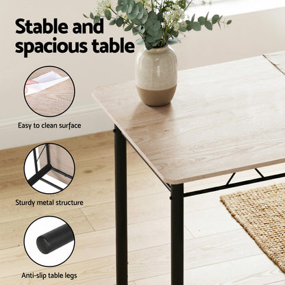 Modern Dining Set Compact 120x70x76cm