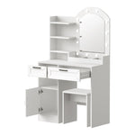 Dressing Table Stool Set Arch Mirror 12 LED | HomeAndLiving