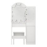 Dressing Table Stool Set Arch Mirror 12 LED | HomeAndLiving