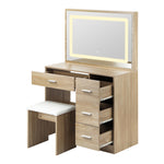 Dressing Table Stool Set Large Mirror LED Light