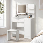 Dressing Table Stool Set LED Light Large Cabinet