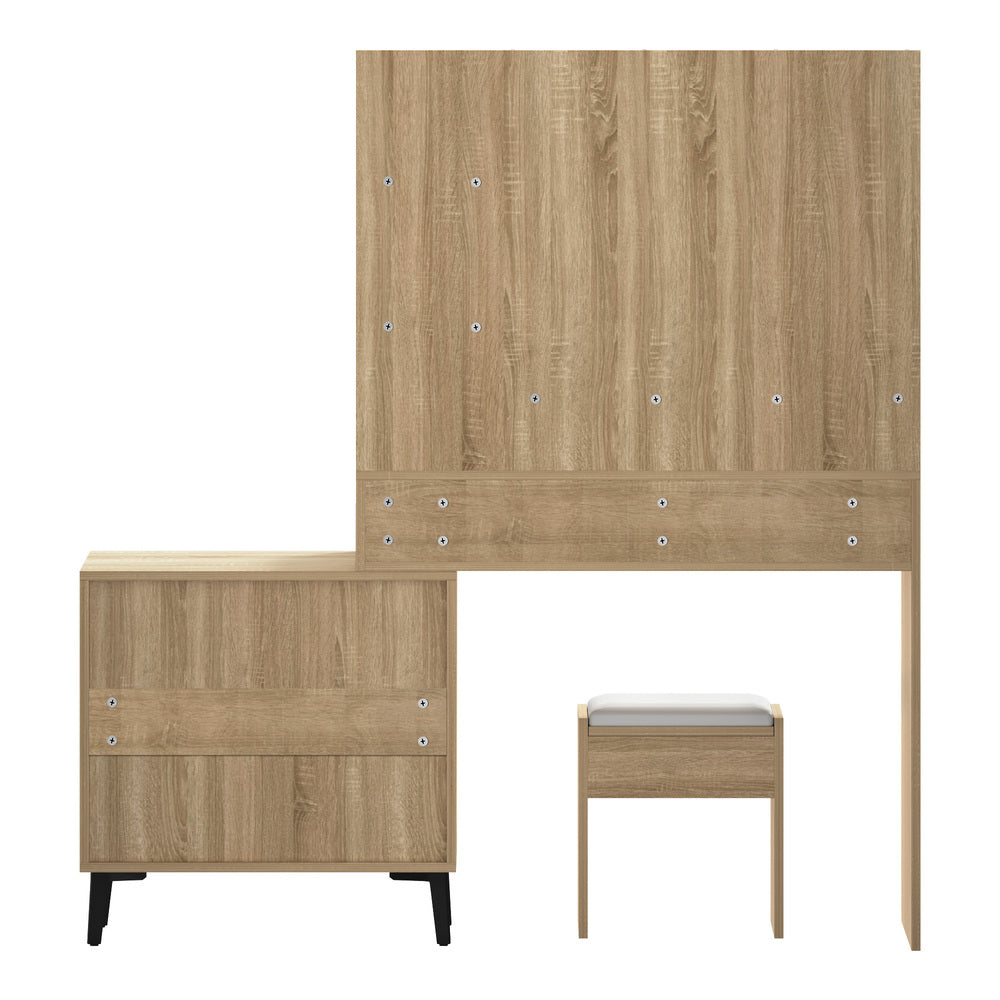 Dressing Table Stool Set 10 LED Bulbs Natural