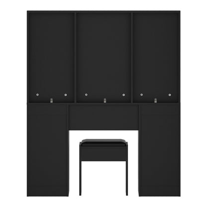 Dressing Table Large Makeup Mirror 10 LED Bulbs Black