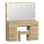 Dressing Table Large LED Mirror Natural