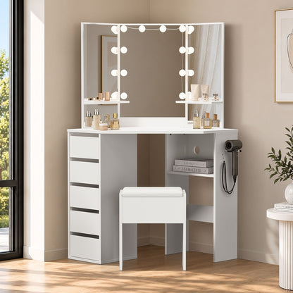 Dressing Table Tri Fold Mirror 103x50x142cm