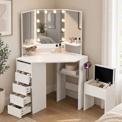 Dressing Table Tri Fold Mirror 103x50x142cm