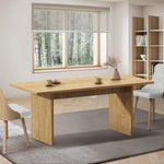 180cm Dining Table Rectangular Timber Natural/White