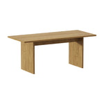 180cm Dining Table Rectangular Timber Natural/White