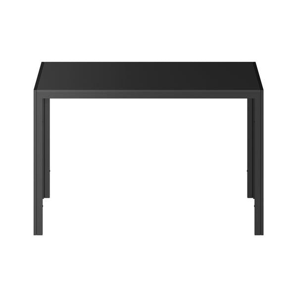  A Durable Rectangular Dining Table with Metal Leg