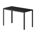 A Durable Rectangular Dining Table with Metal Leg