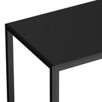 A Durable Rectangular Dining Table with Metal Leg