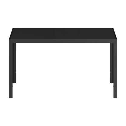 140cm Rectangular Dining Table with Metal Leg Black