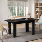 160cm Extendable Dining Table Cafe Table Black/Wooden