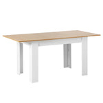 160cm Extendable Dining Table Kitchen Restaurant Cafe Table WoodenWhite