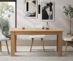 200cm Extendable Dining Table Cafe Table Natural