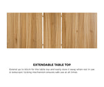 Extendable Dining Table 1.2-1.6m Wooden Kitchen Table