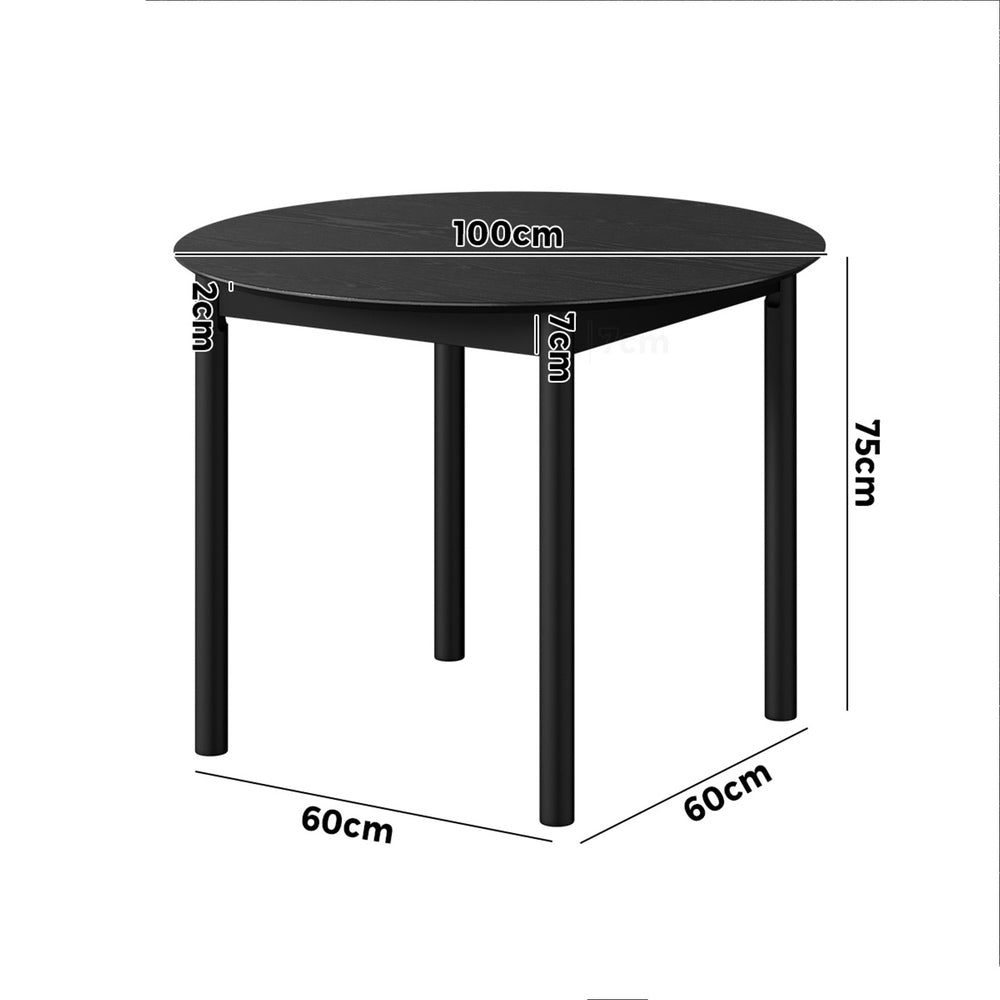 Round Dining Table 100cm 4 Seater MDF | HomeAndLiving