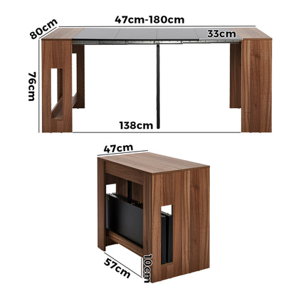 Extendable Dining Table Wooden 47x80x76cm