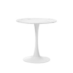 60cm Dining Table Marble Tulip Shape White&Black