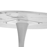 90cm Dining Table Kitchen Marble Tulip Round Metal Leg