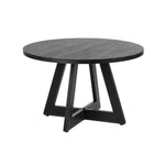 Round Dining Table 120cm Wooden Black | HomeAndLiving